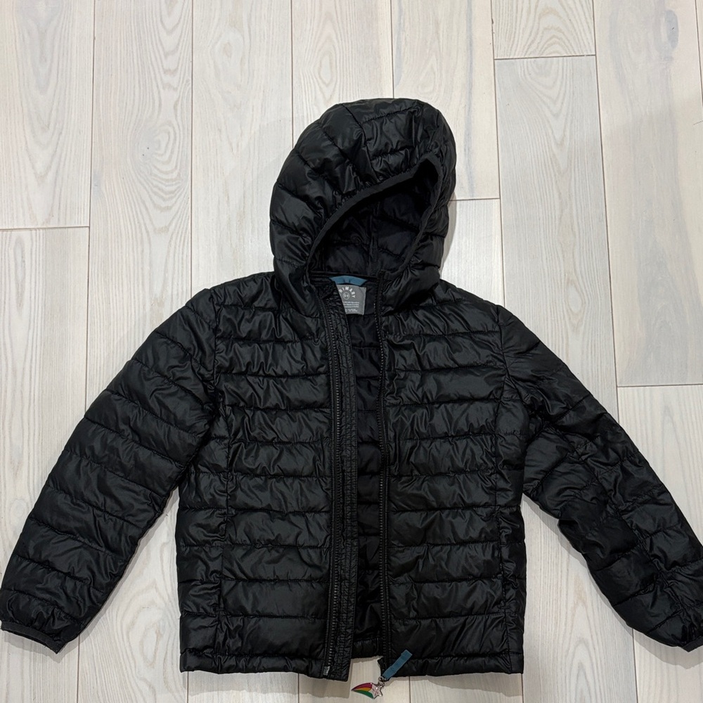 Primary Black Kids Puffer Jacket